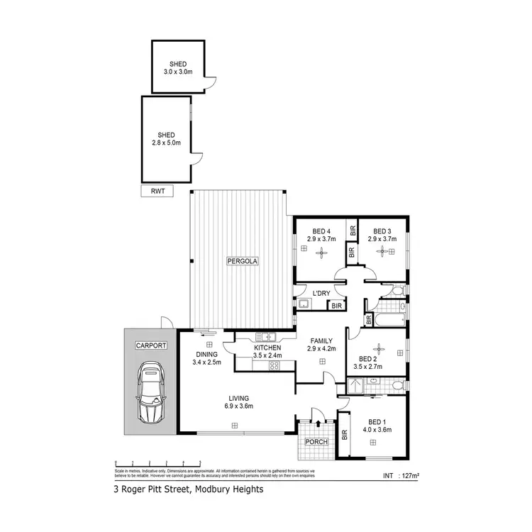 Floorplan of Homely house listing, 3 Roger Pitt Street, Modbury Heights SA 5092