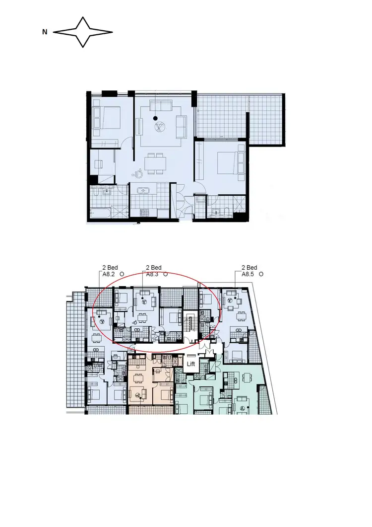 Floorplan of Homely apartment listing, A803/41 Belmore St, Meadowbank NSW 2114