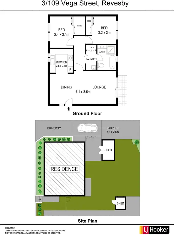 Floorplan of Homely villa listing, 3/109 Vega Street, Revesby NSW 2212