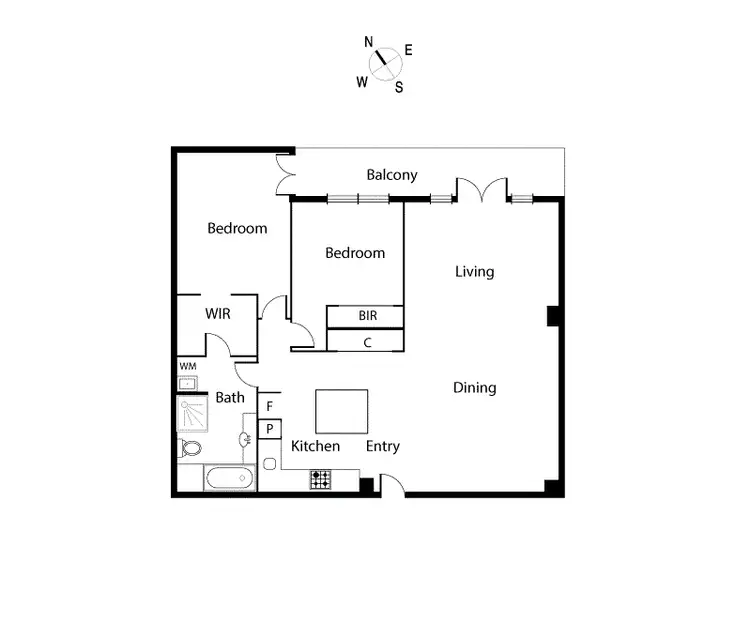 Floorplan of Homely apartment listing, 518/422 Collins Street, Melbourne VIC 3000