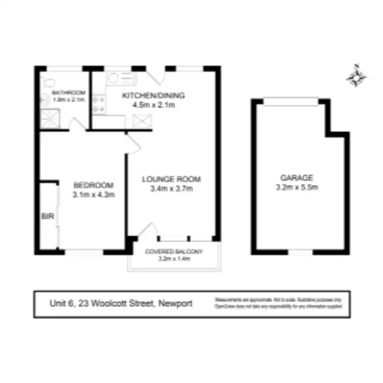 Floorplan of Homely apartment listing, 6/23 Woolcott Street, Newport NSW 2106