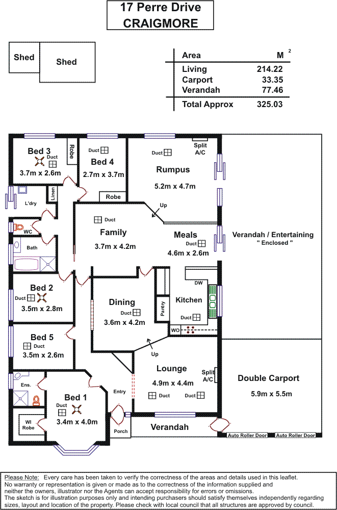 Floorplan of Homely house listing, 17 Perre Drive, Craigmore SA 5114