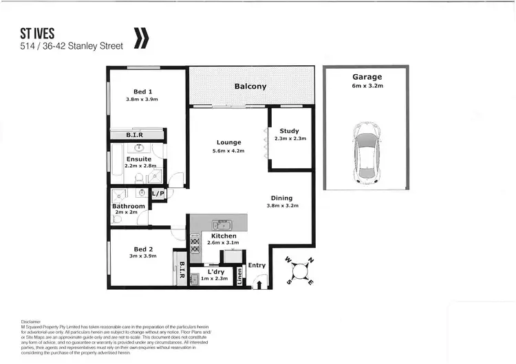 Floorplan of Homely apartment listing, 514/36 Stanley Street, St Ives NSW 2075