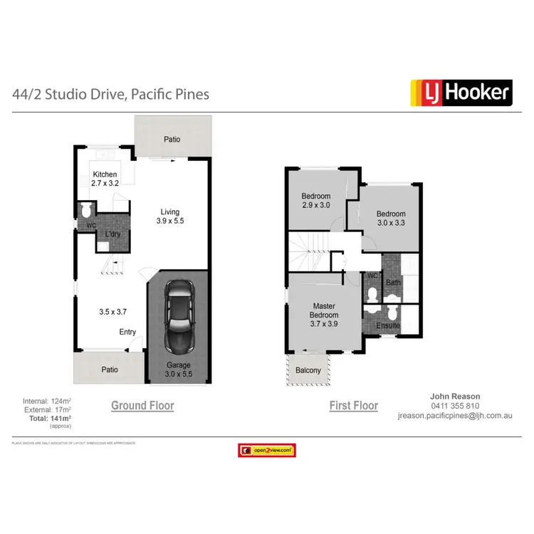 Floorplan of Homely townhouse listing, 44/2 Studio Drive, Pacific Pines QLD 4211