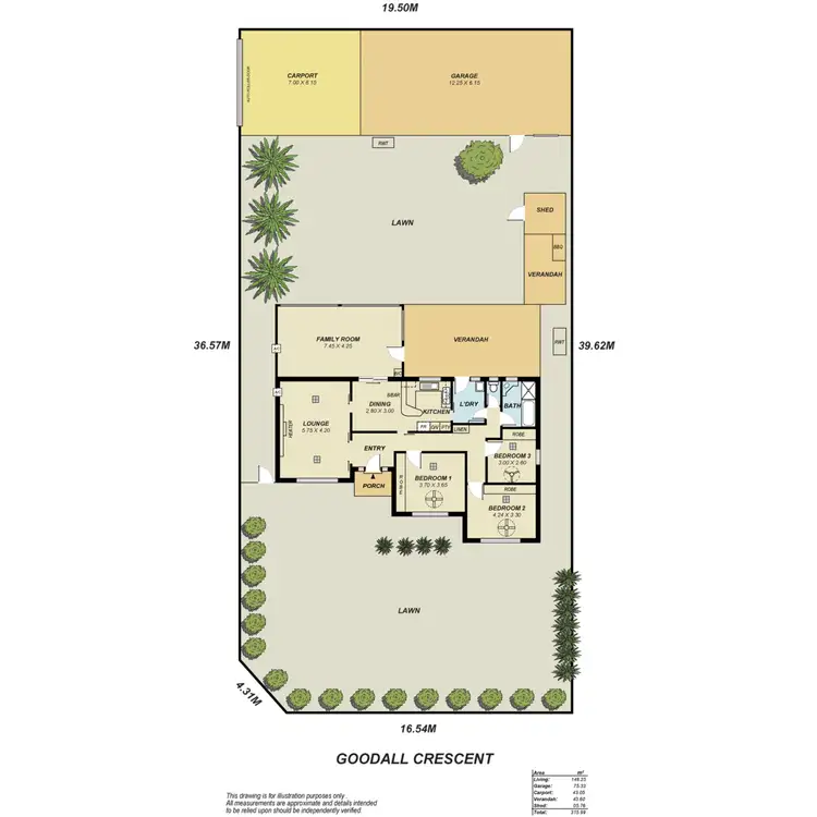Floorplan of Homely house listing, 60 Goodall Crescent, Salisbury SA 5108