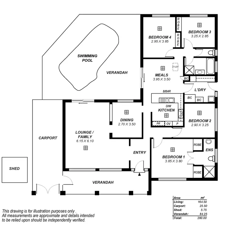 Floorplan of Homely house listing, 2 Birkdale Close, Fairview Park SA 5126