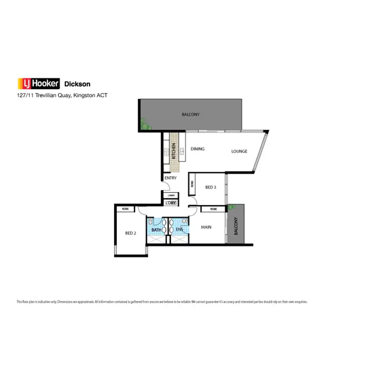 Floorplan of Homely apartment listing, 127/11 Trevillian Quay, Kingston ACT 2604