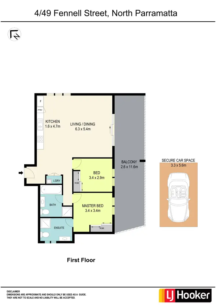Floorplan of Homely unit listing, 4/49 Fennell Street, North Parramatta NSW 2151