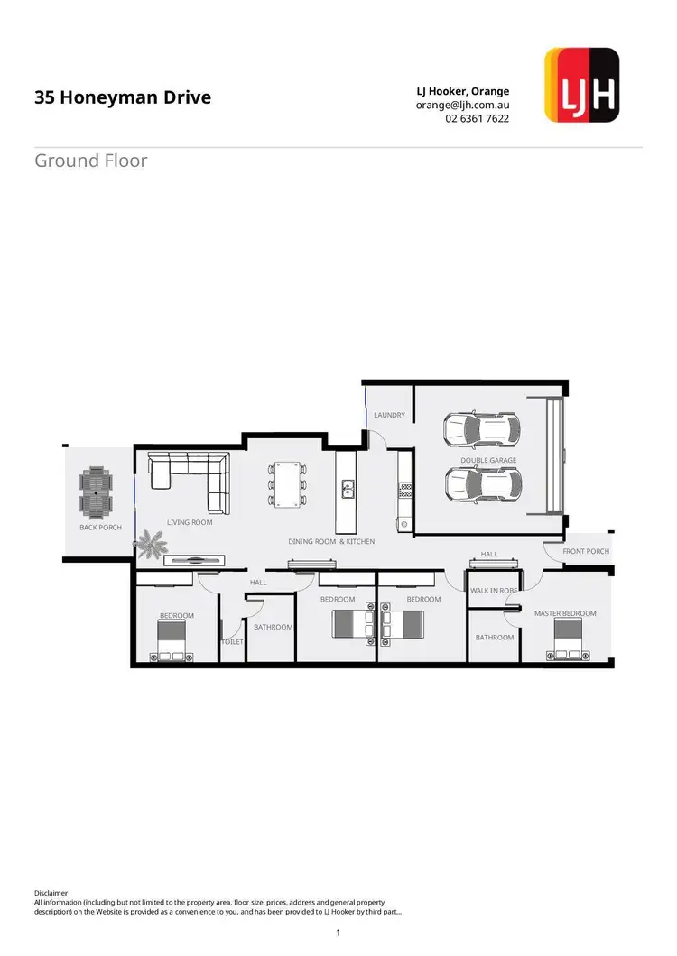 Floorplan of Homely house listing, 35 Honeyman Drive, Orange NSW 2800