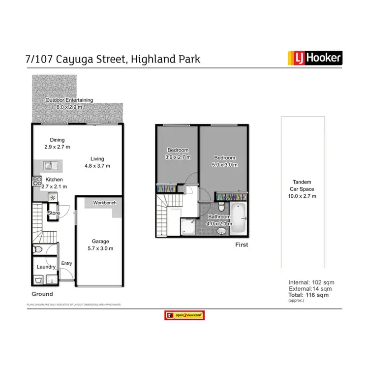 Floorplan of Homely townhouse listing, 7/107 Cayuga Road, Highland Park QLD 4211