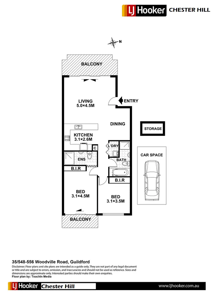 Floorplan of Homely apartment listing, 35/548 Woodville Road, Guildford NSW 2161