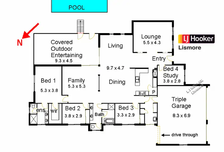 Floorplan of Homely house listing, 64 Dudley Drive, Goonellabah NSW 2480