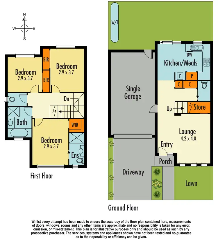 Floorplan of Homely townhouse listing, 1A Dunvegan Crescent, Dandenong VIC 3175