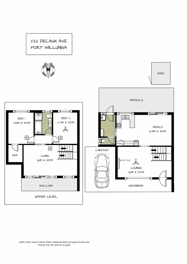 Floorplan of Homely house listing, 1/22 Decaux Avenue, Port Willunga SA 5173