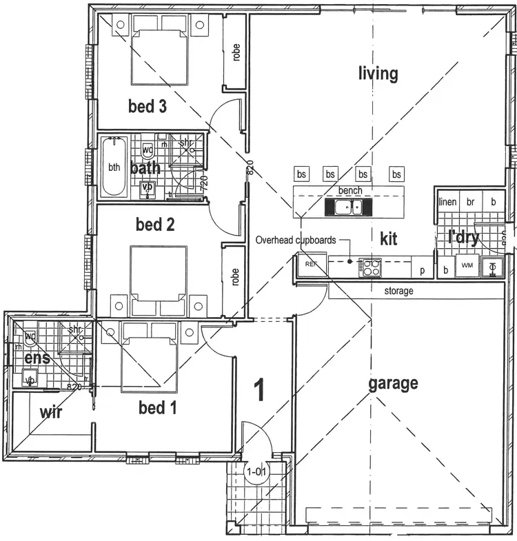 Floorplan of Homely townhouse listing, 1/26 Marsh Court, Drysdale VIC 3222