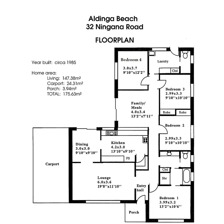 Floorplan of Homely house listing, 32 Ningana Road, Aldinga Beach SA 5173