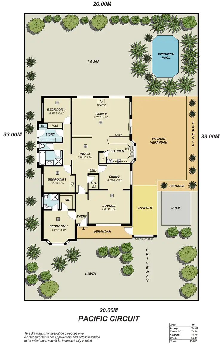 Floorplan of Homely house listing, 38 Pacific Circuit, Salisbury Heights SA 5109