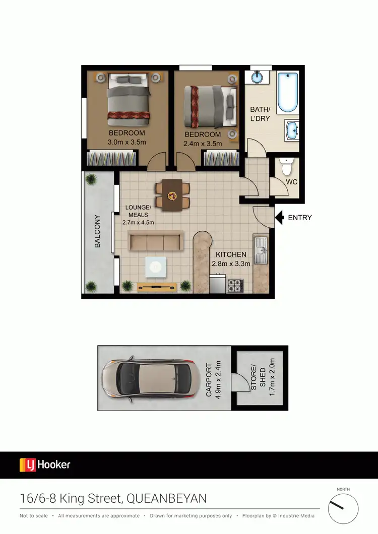 Floorplan of Homely unit listing, 16/6-8 King Street, Queanbeyan NSW 2620