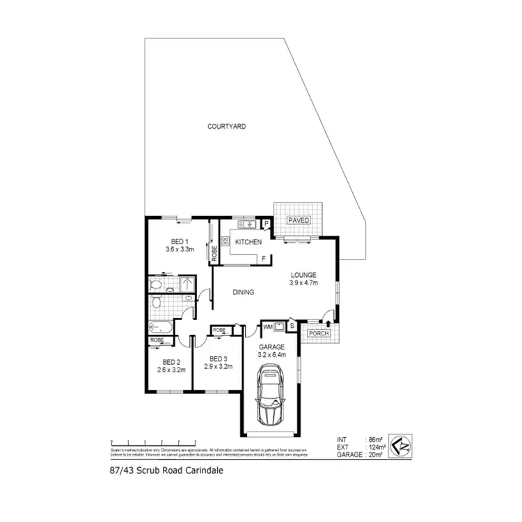 Floorplan of Homely townhouse listing, 87/43 Scrub Road, Carindale QLD 4152