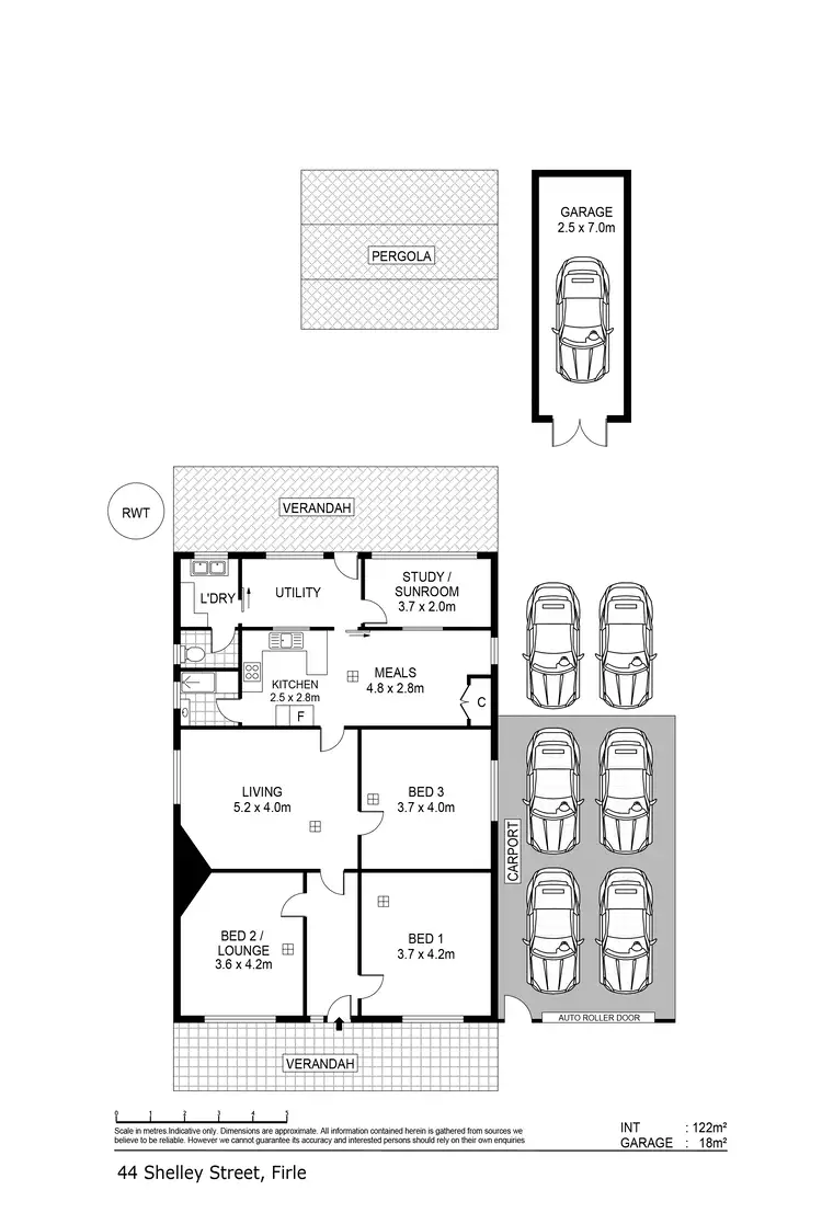 Floorplan of Homely house listing, 44 Shelley Street, Firle SA 5070