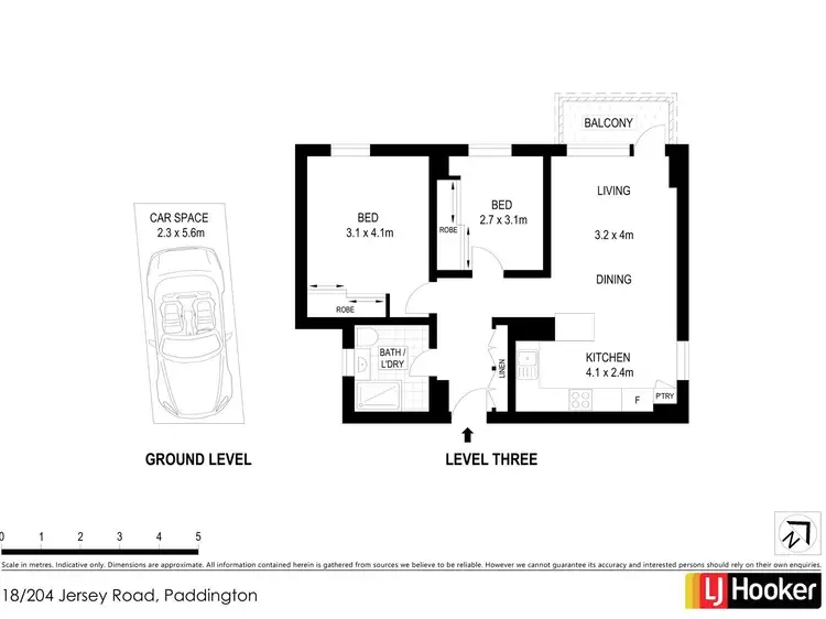 Floorplan of Homely apartment listing, 18/204 Jersey Road, Paddington NSW 2021
