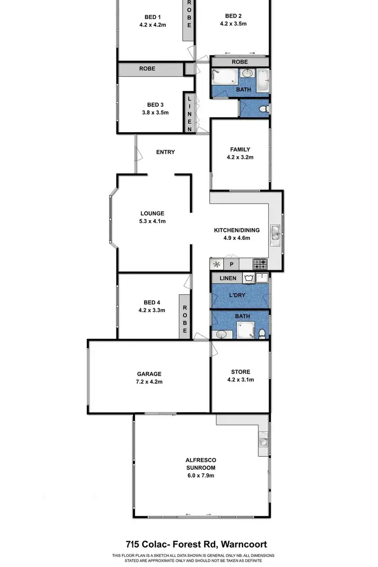 Floorplan of Homely house listing, 715 Colac Forrest Road Warncoort, Colac VIC 3250