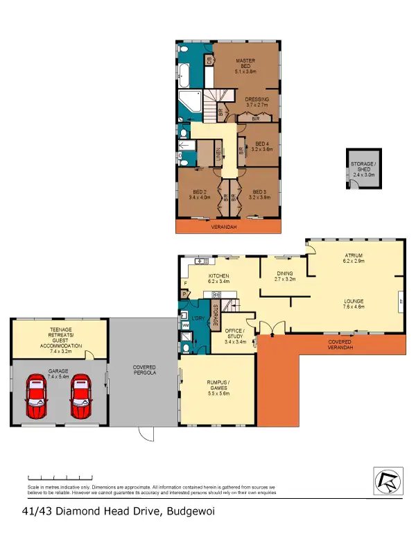 Floorplan of Homely house listing, 41-43 Diamond Head Drive, Budgewoi NSW 2262