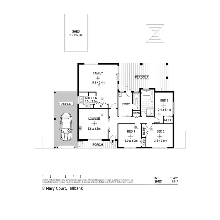 Floorplan of Homely house listing, 8 Mary Court, Hillbank SA 5112
