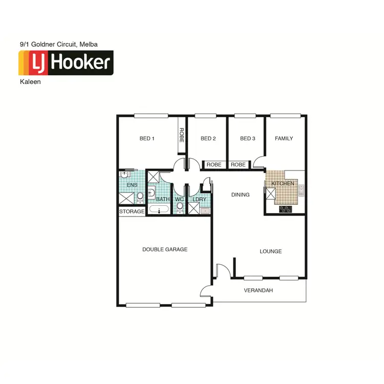 Floorplan of Homely townhouse listing, 9/1 Goldner Circuit, Melba ACT 2615