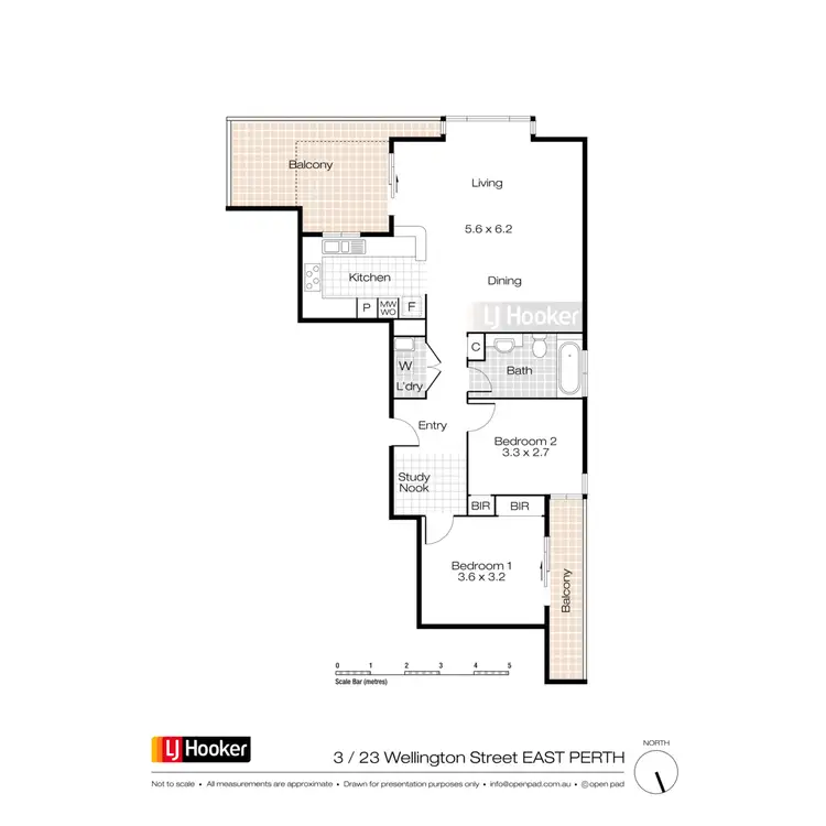 Floorplan of Homely apartment listing, 3/23 Wellington Street, East Perth WA 6004