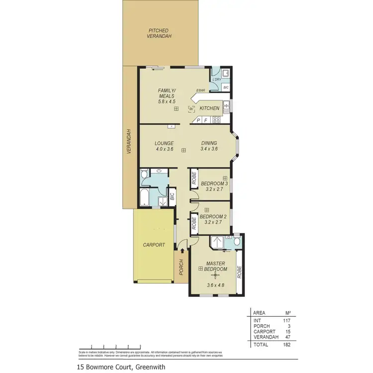 Floorplan of Homely house listing, 15 Bowmore Court, Greenwith SA 5125