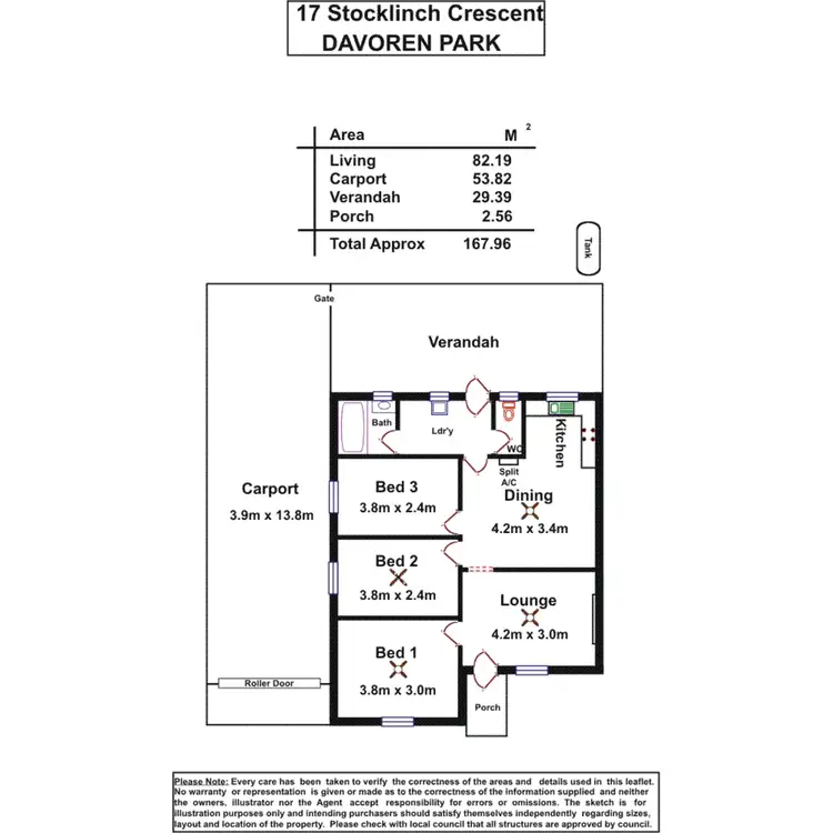 Floorplan of Homely house listing, 17 Stocklinch Crescent, Davoren Park SA 5113