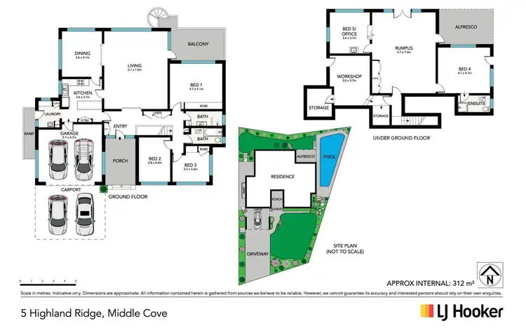Floorplan of Homely house listing, 5 Highland Ridge, Middle Cove NSW 2068