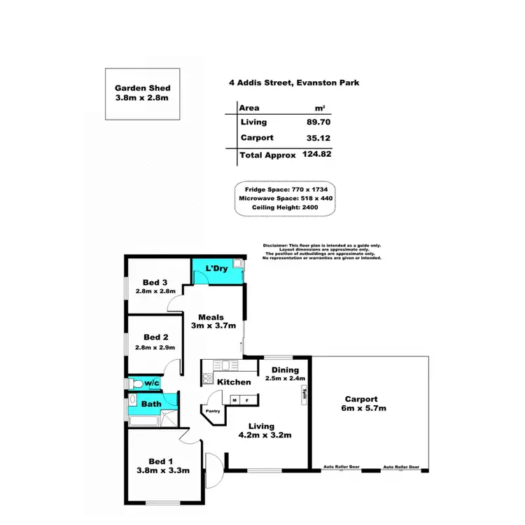 Floorplan of Homely house listing, 4 Addis Street, Evanston Park SA 5116