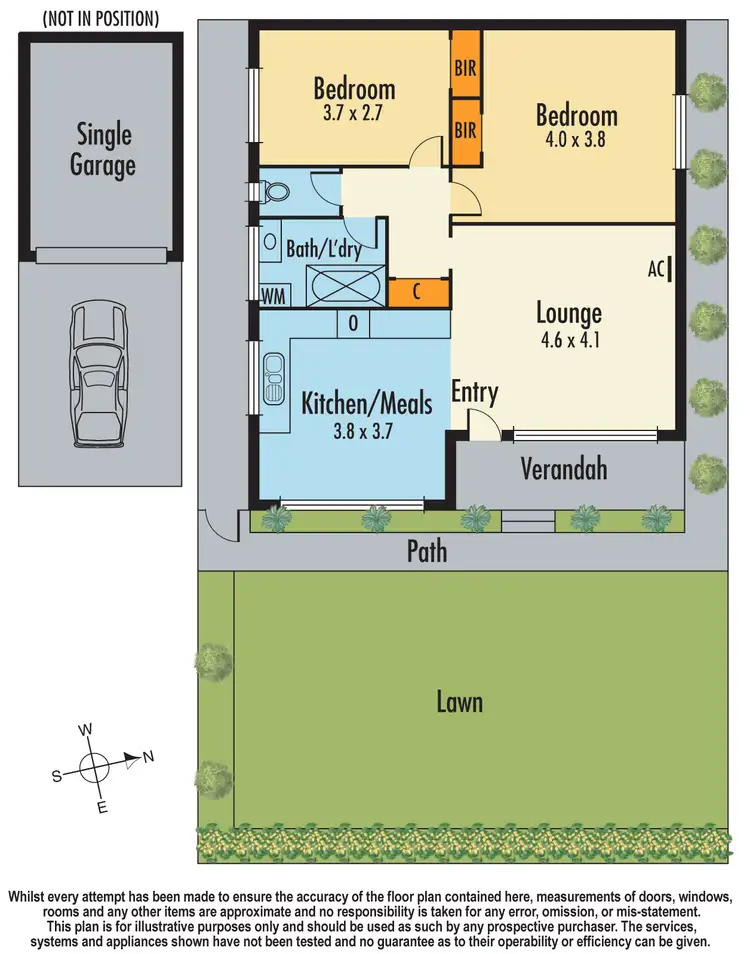 Floorplan of Homely unit listing, 1/42-44 Bryants Road, Dandenong VIC 3175
