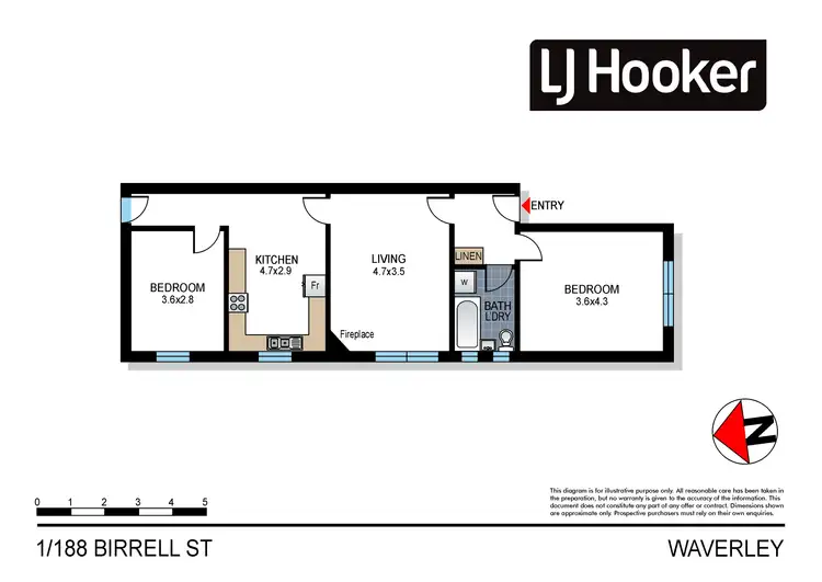 Floorplan of Homely apartment listing, 1/188 Birrell Street, Bondi Junction NSW 2022