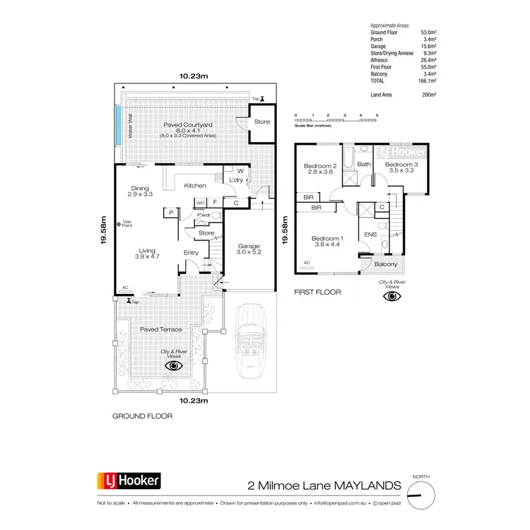 Floorplan of Homely townhouse listing, 2 Milmoe Lane, Maylands WA 6051