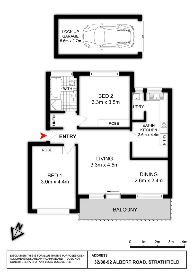 Floorplan of Homely apartment listing, 32/88 Albert Road, Strathfield NSW 2135