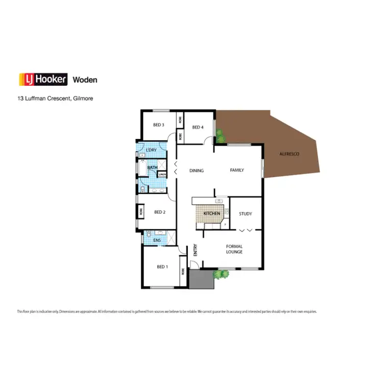 Floorplan of Homely house listing, 13 Luffman Crescent, Gilmore ACT 2905