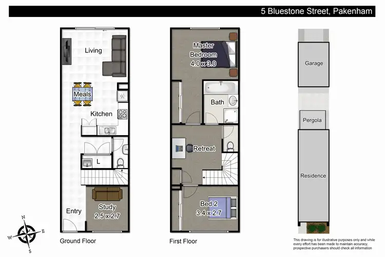 Floorplan of Homely townhouse listing, 5 Bluestone Street, Pakenham VIC 3810