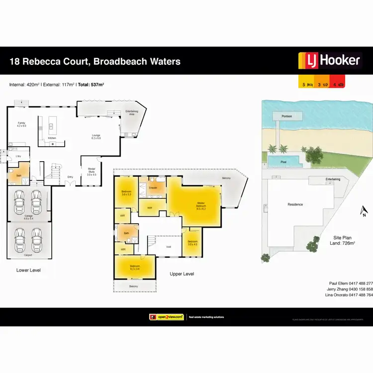 Floorplan of Homely house listing, 18 Rebecca Court, Broadbeach Waters QLD 4218