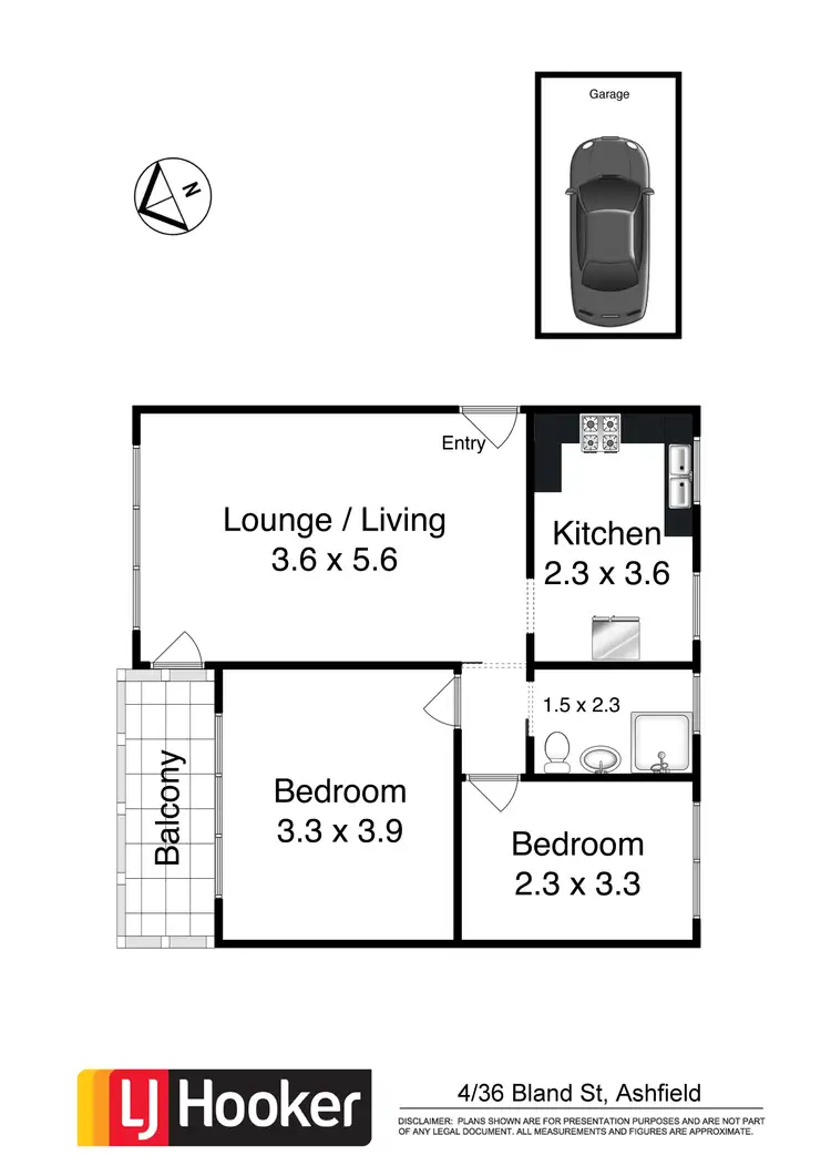 Floorplan of Homely unit listing, 4/36 Bland Street, Ashfield NSW 2131