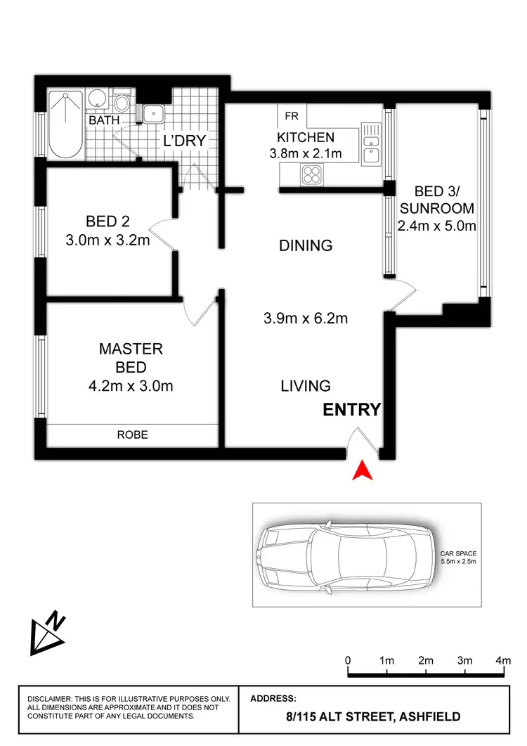 Floorplan of Homely unit listing, 8/115 Alt Street, Ashfield NSW 2131