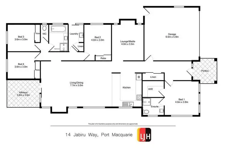 Floorplan of Homely house listing, 14 Jabiru Way, Port Macquarie NSW 2444