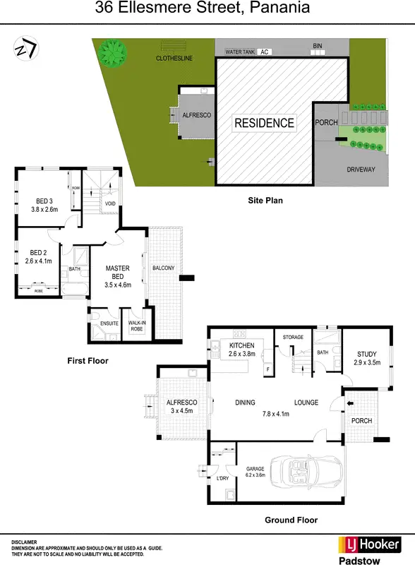 Floorplan of Homely semi-detached listing, 36 Ellesmere Street, Panania NSW 2213