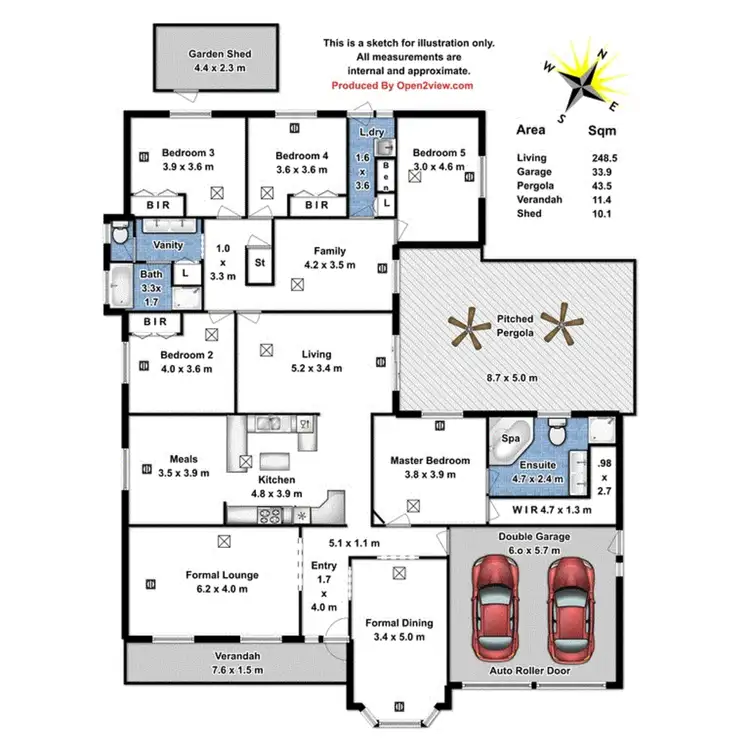 Floorplan of Homely house listing, 5 Thiele Crescent, Evanston Park SA 5116