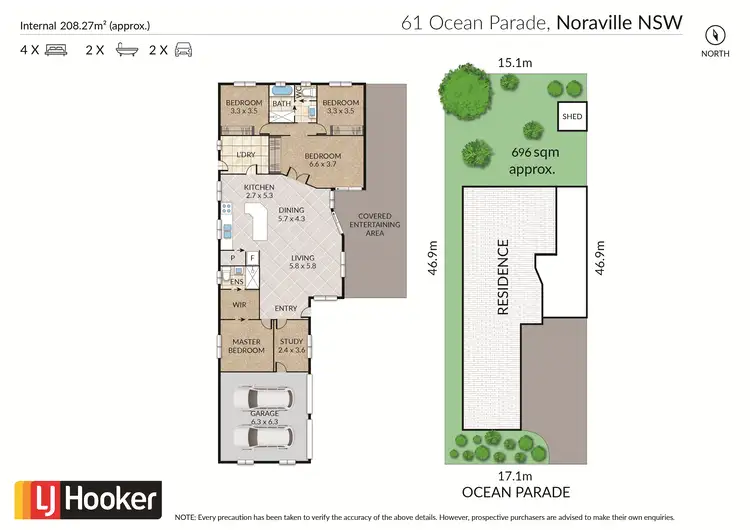 Floorplan of Homely house listing, 61 Ocean Parade, Noraville NSW 2263