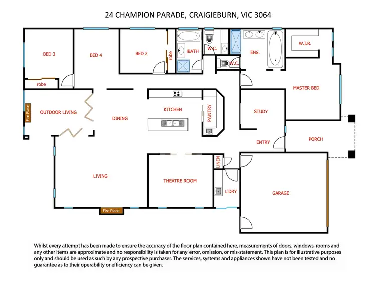 Floorplan of Homely house listing, 24 Champion Parade, Craigieburn VIC 3064