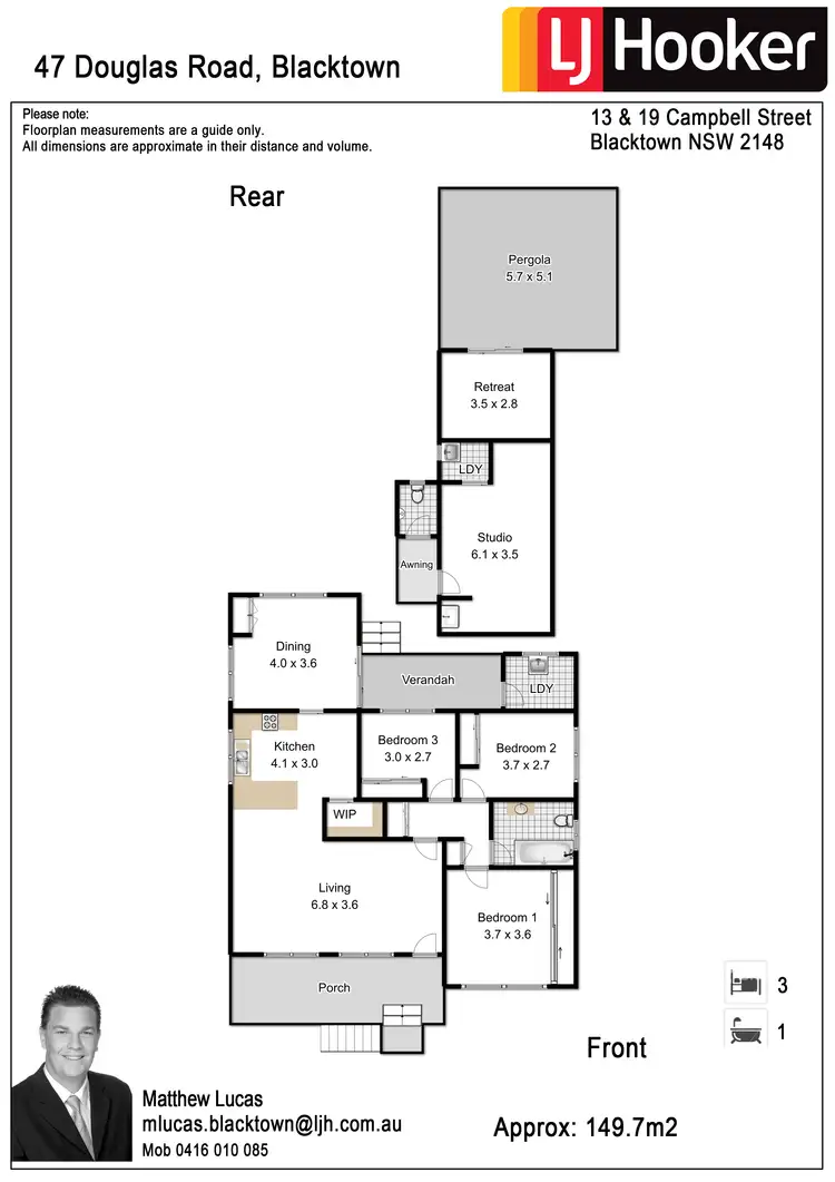 Floorplan of Homely house listing, 47 Douglas Road, Blacktown NSW 2148