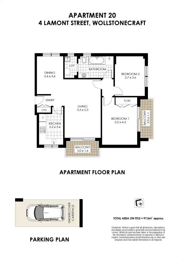 Floorplan of Homely apartment listing, 20/4 Lamont Street, Wollstonecraft NSW 2065